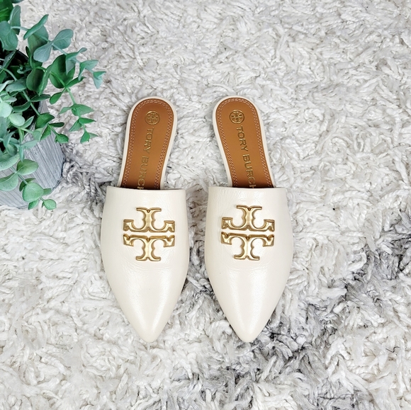 Tory Burch Shoes - Tory burch Eleanor cream pointed toe flat mules NWOB